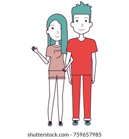 lovers couple avatars characters