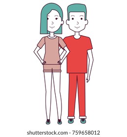 lovers couple avatars characters