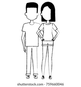 lovers couple avatars characters
