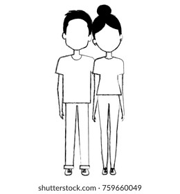 lovers couple avatars characters