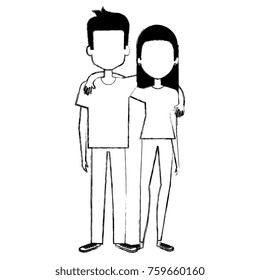 lovers couple avatars characters