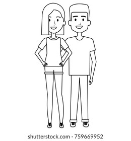 lovers couple avatars characters