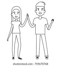 lovers couple avatars characters