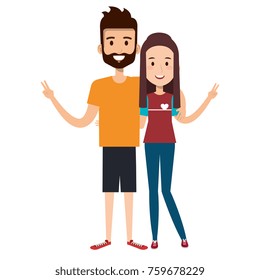 lovers couple avatars characters