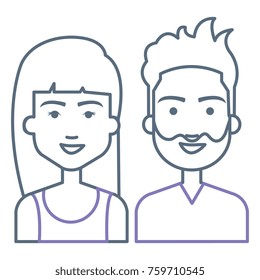 lovers couple avatars characters