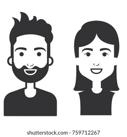 lovers couple avatars characters