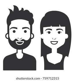 lovers couple avatars characters
