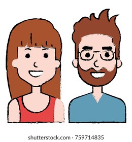 lovers couple avatars characters