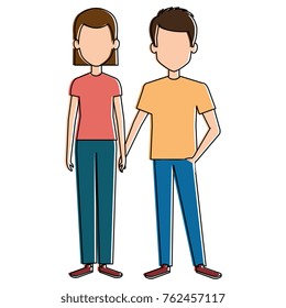 lovers couple avatars characters