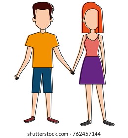 lovers couple avatars characters