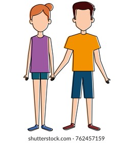 lovers couple avatars characters