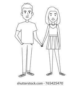 lovers couple avatars characters