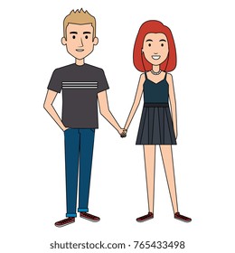 lovers couple avatars characters