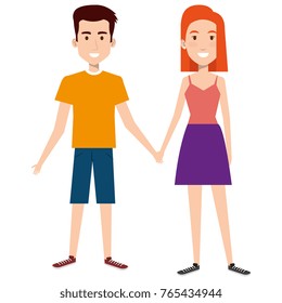 lovers couple avatars characters