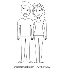lovers couple avatars characters
