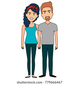 lovers couple avatars characters