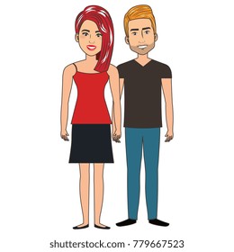 lovers couple avatars characters