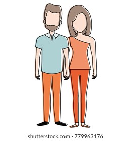 lovers couple avatars characters