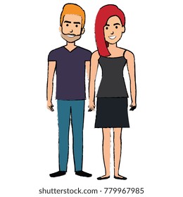 lovers couple avatars characters