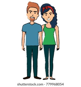 lovers couple avatars characters