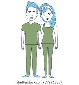 lovers couple avatars characters