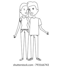 lovers couple avatars characters