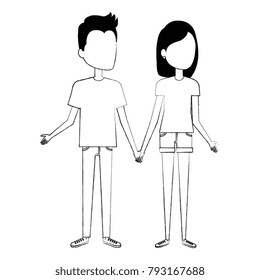 lovers couple avatars characters