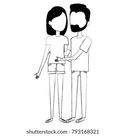 lovers couple avatars characters
