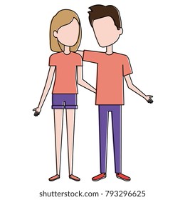 lovers couple avatars characters