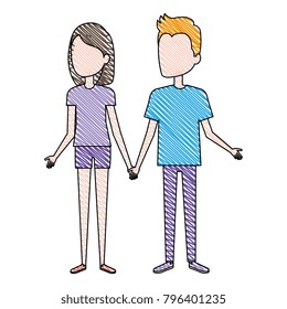 lovers couple avatars characters