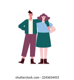 lovers couple hugging icon isolated