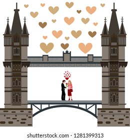 
Lovers, couple of people, date, vector