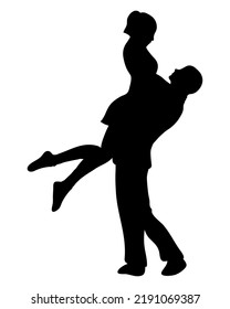 Lovers Couple Silhouette Style Icon