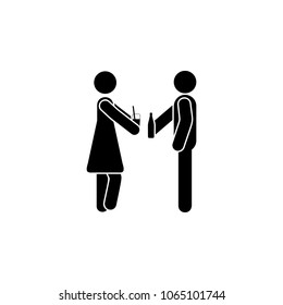 lovers drink icon. Element of couples in love illustration. Premium quality graphic design icon. Signs and symbols collection icon for websites, web design, mobile app on white background