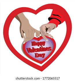 lovers holding their pinky...lentine day cip art  is the graphic arts,refers to pre-made images used to illustrate any medium. 