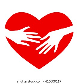 Lovers icon. Hands of lovers. Love vector. A symbol of love, affection, tenderness and friendship. Easy to use and edit.  Design for wedding card, valentine, save the date. Love connection concept.
