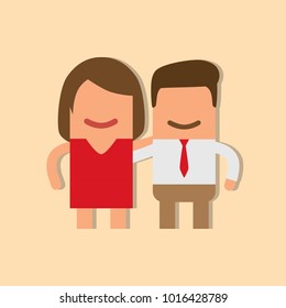 Lovers icon, vector illustration design. Love collection.