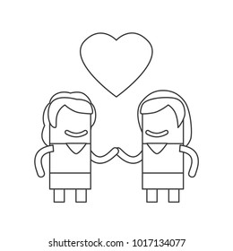 Lovers icon, vector illustration design. Love collection.