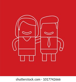 Lovers icon, vector illustration design. Love collection.