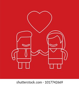 Lovers icon, vector illustration design. Love collection.