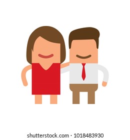 Lovers icon, vector illustration design. Love collection.