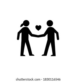 lovers icon vector illustration logo template