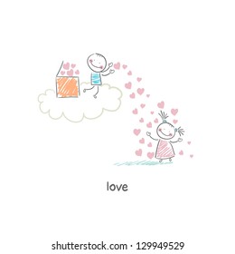 Lovers. Illustration.