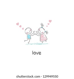 Lovers. Illustration.