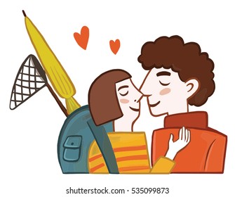 lovers meeting after a separation