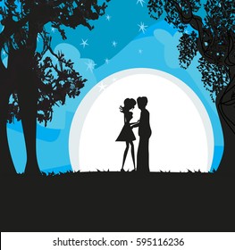 Lovers in the moonlight 