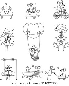 Lovers mouse set 2