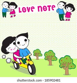 Lovers notepad illustration