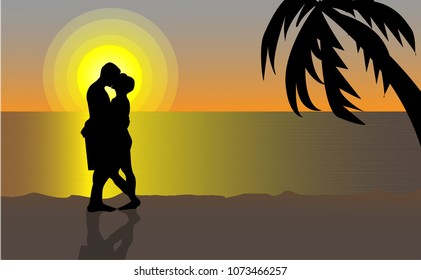 Lovers on the beach