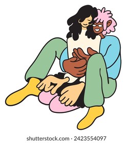 lovers on a date. couple friends.people in flat style.template for poster invitation sticker logo website design